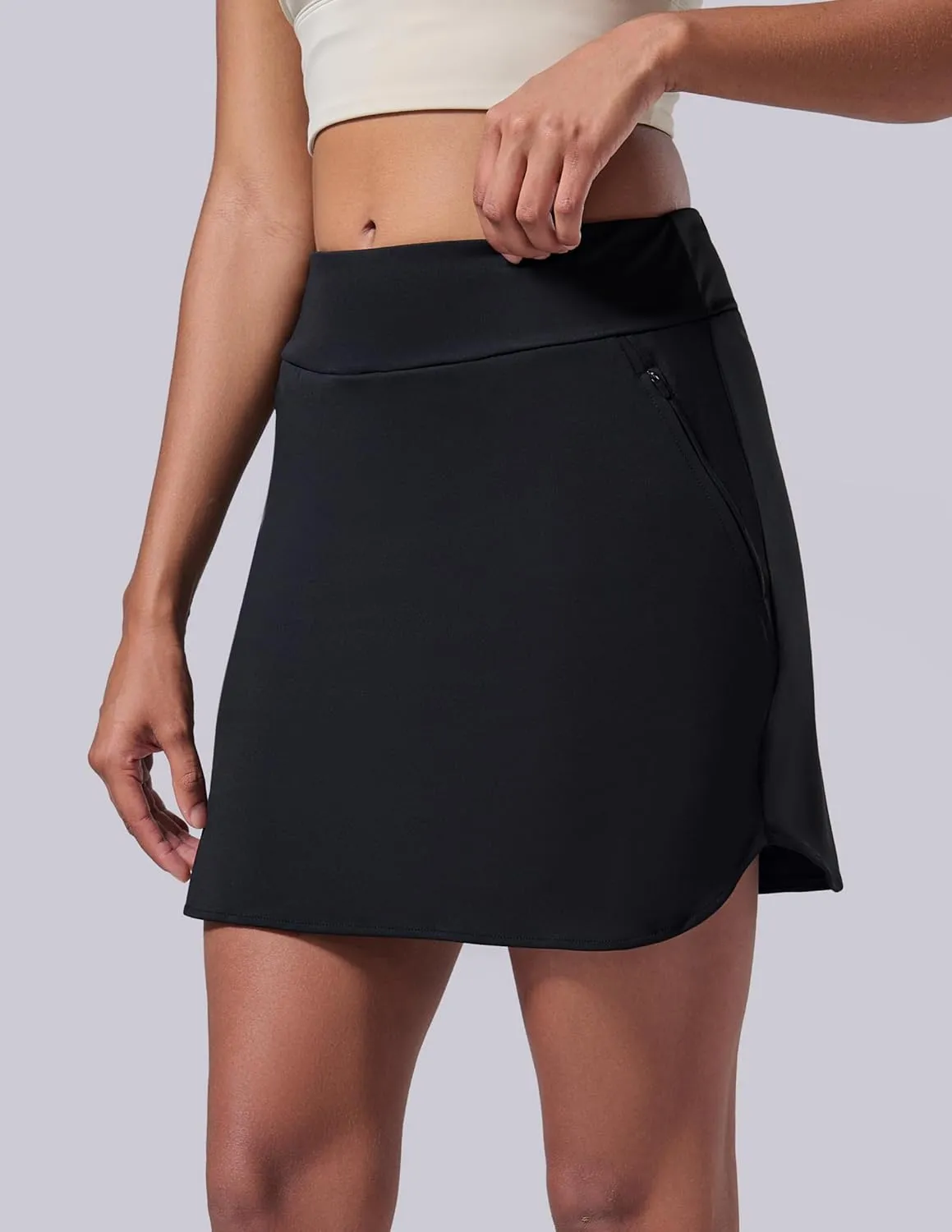 3 Pack Women's Athletic Skirts with Shorts Underneath, Tennis Golf Skorts Tummy Control Pockets for Workout Gym