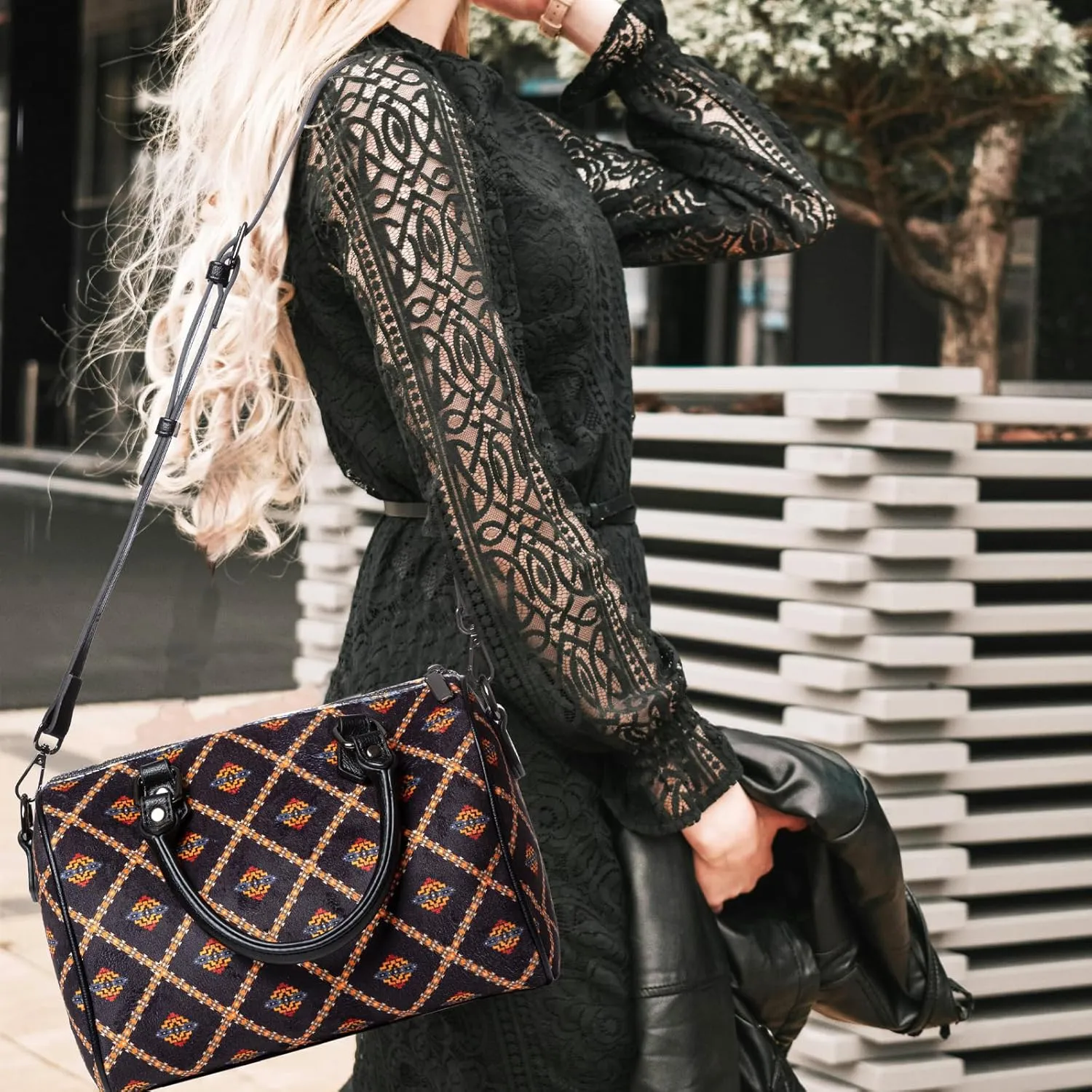 Barrel Purse, Handbags, Crossbody Shoulder Bags, Top Handle Satchel For Women, With Adjustable Strap