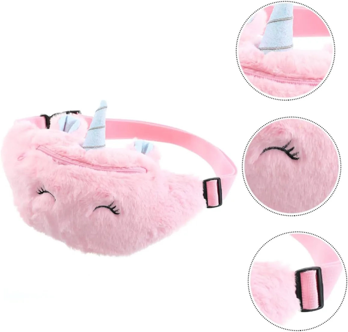 BESPORTBLE Fashionable Boys and Girls Chest Bag Unicorn Pouch Plush Material Waist Bag for Toddlers Cross Body Pouch Children's