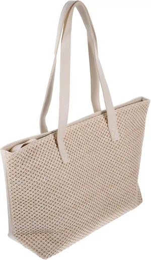 BESPORTBLE Fashionable Straw Woven Tote Bag Large Summer Beach Handbag Women's Outdoor Tote for Travel Daily Use