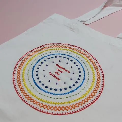 Betty Stitch Sampler Tote Bag