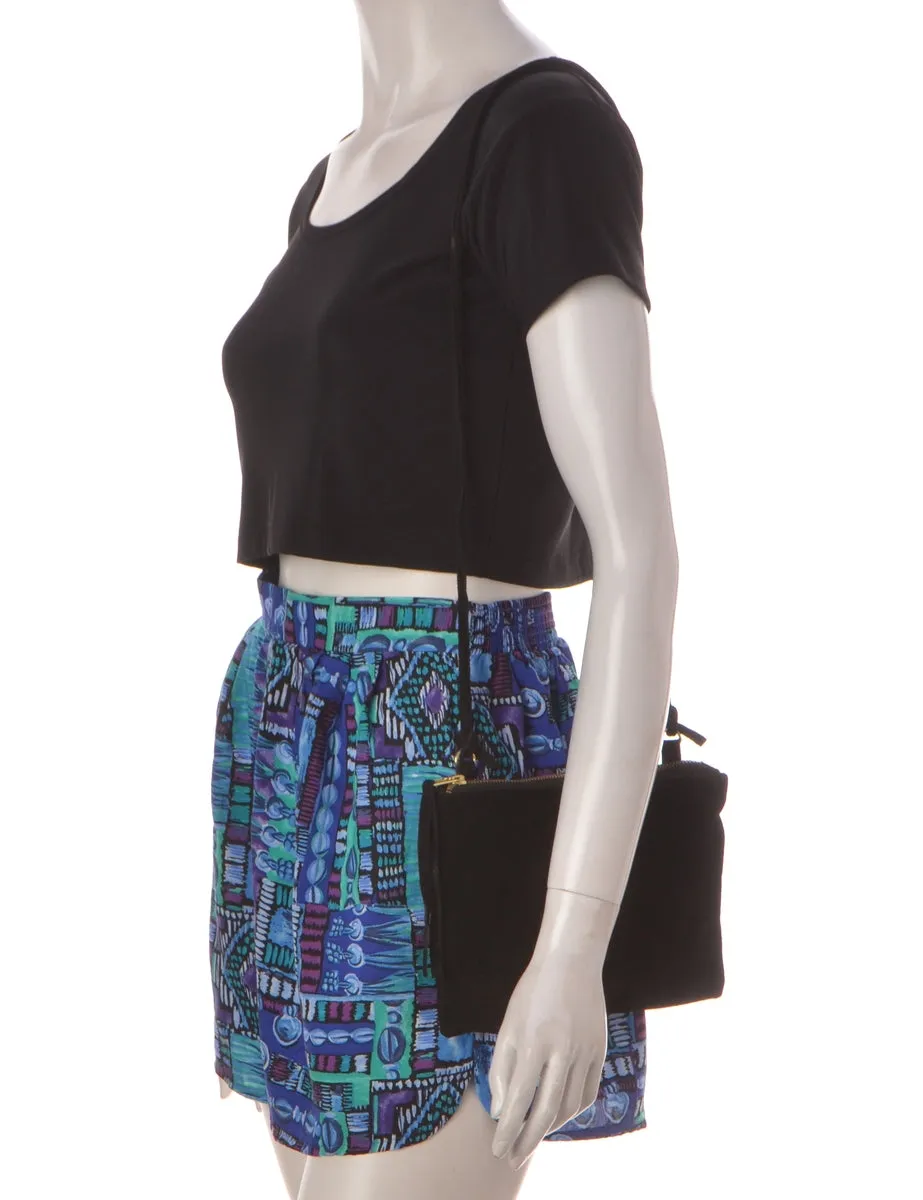 Beyond Retro Label Summer Shorts Blue With An Elasticized Waist