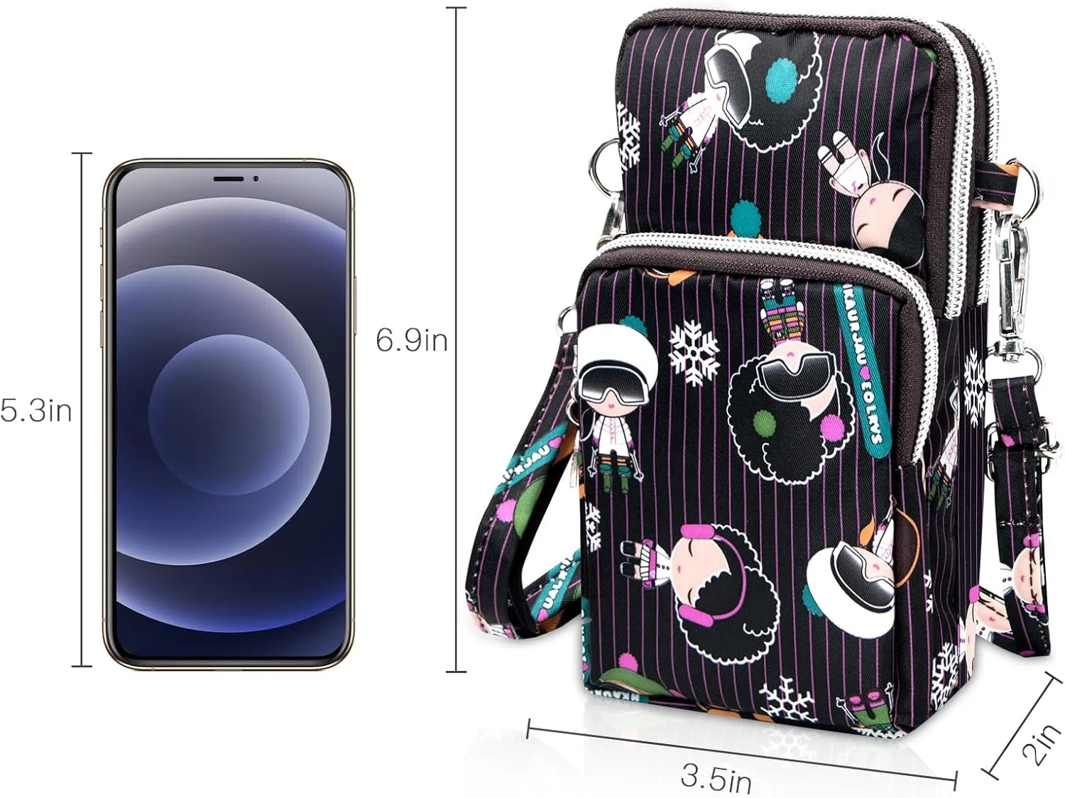 BIAOTIE Lightweight Small Crossbody bags Cell Phone Purses Travel Pouch Shoulder Bag for Women
