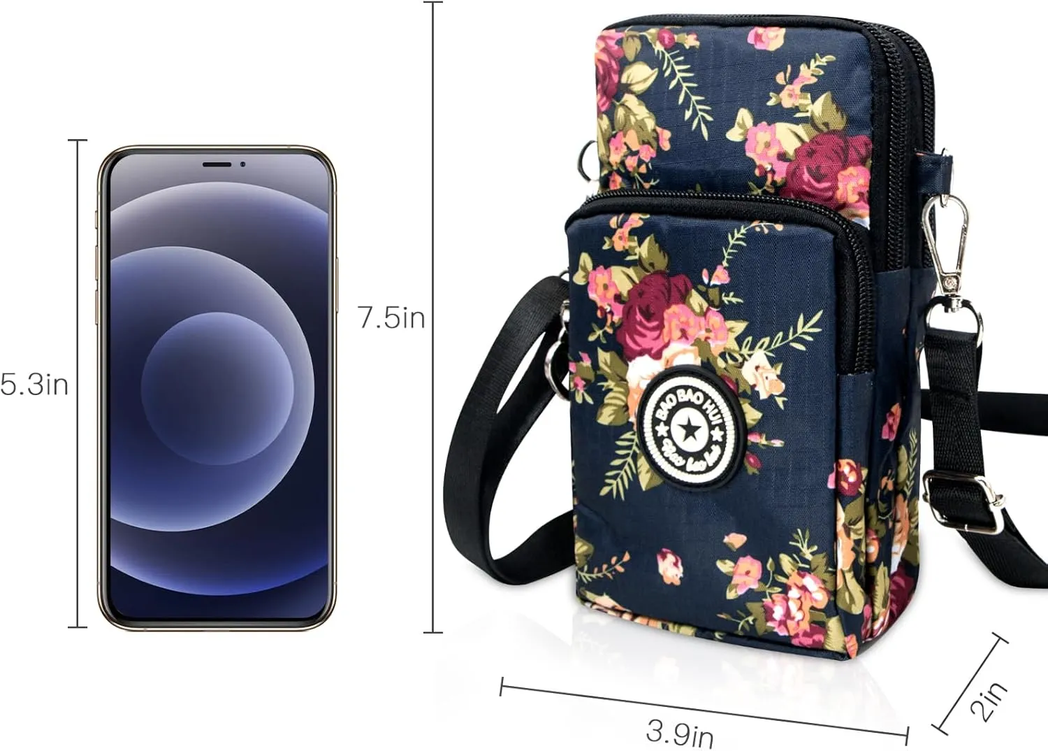 BIAOTIE Lightweight Small Crossbody bags Cell Phone Purses Travel Pouch Shoulder Bag for Women