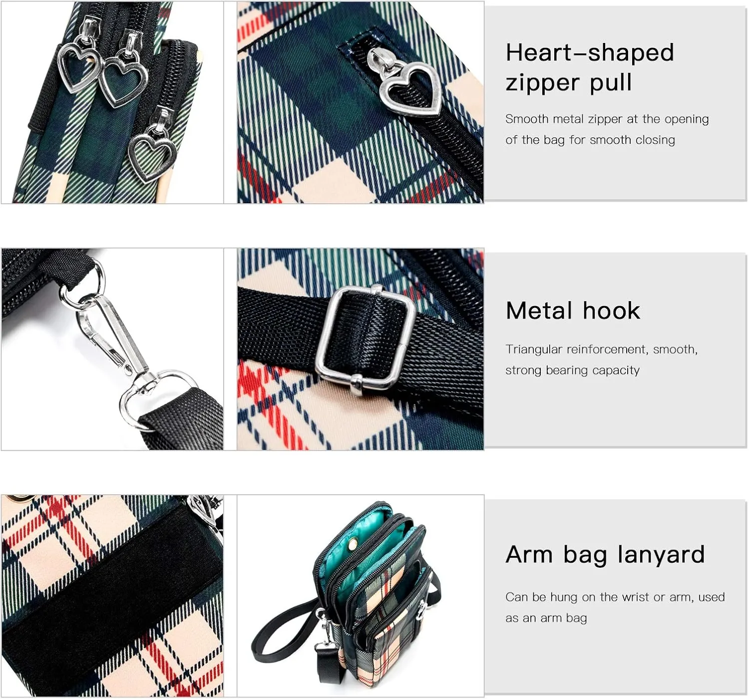 BIAOTIE Lightweight Small Crossbody bags Cell Phone Purses Travel Pouch Shoulder Bag for Women