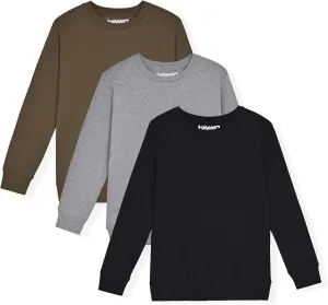 Boys Sweatshirts for Kids Crew Neck Sweater | 2 Pack and 3 Pack Fleece Sweatshirts for Boys
