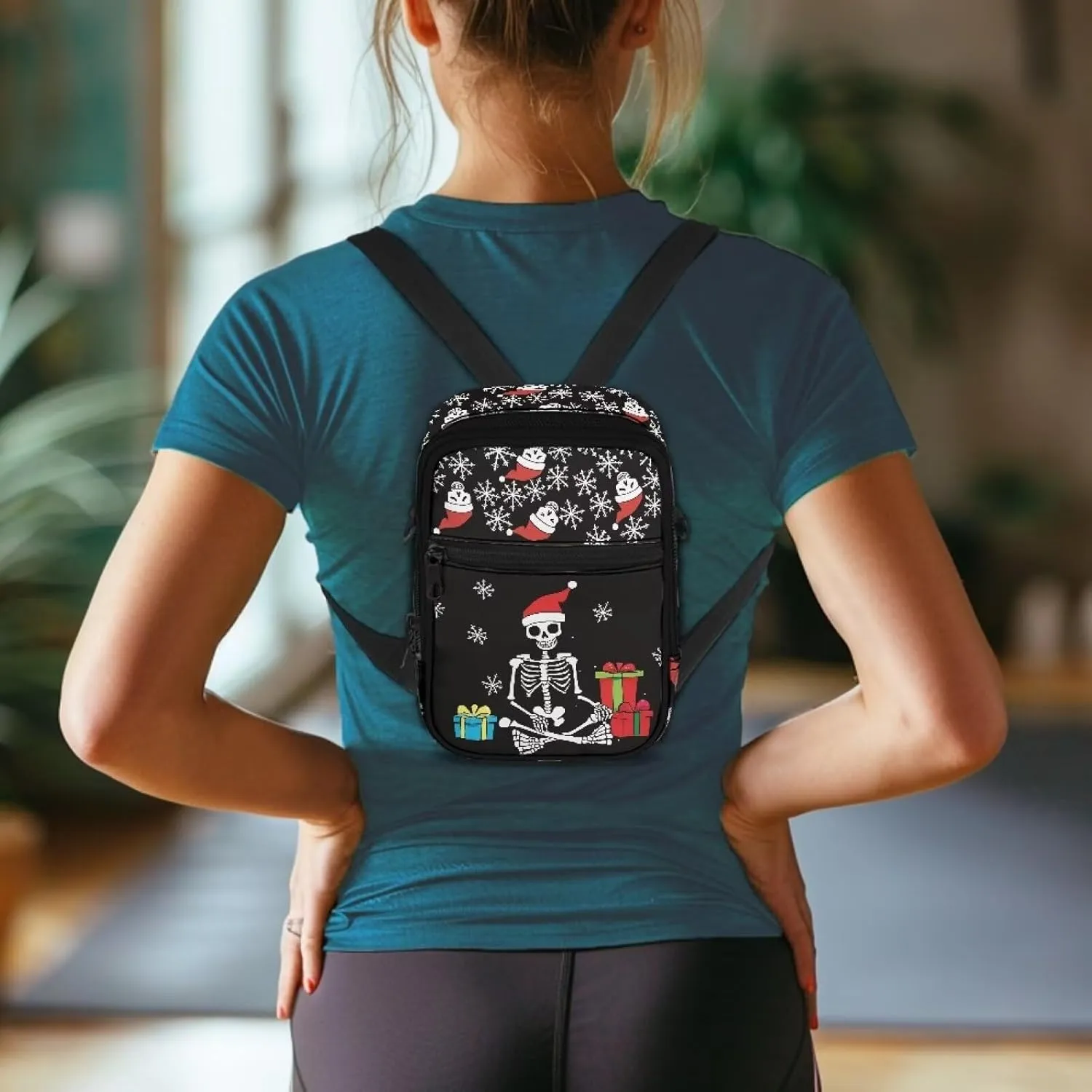 Canvas Crossbody Bags Multi Position Back Pack Waist Packs Cross Body Fanny Pack with Adjustable Strap Gifts