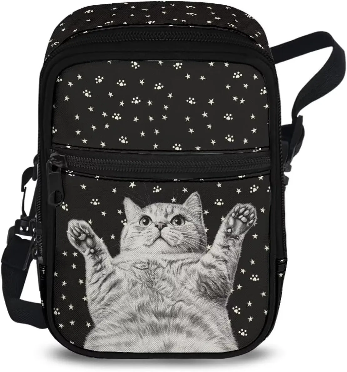 Canvas Crossbody Bags Multi Position Back Pack Waist Packs Cross Body Fanny Pack with Adjustable Strap Gifts