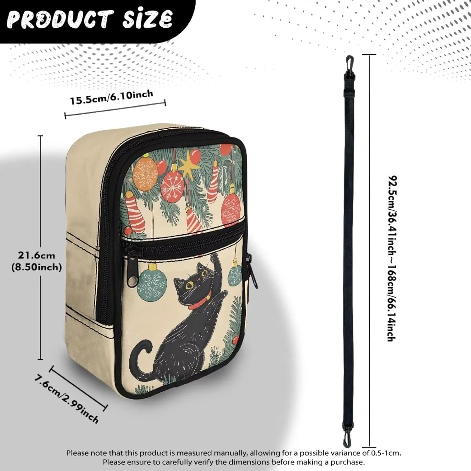 Canvas Crossbody Bags Multi Position Back Pack Waist Packs Cross Body Fanny Pack with Adjustable Strap Gifts