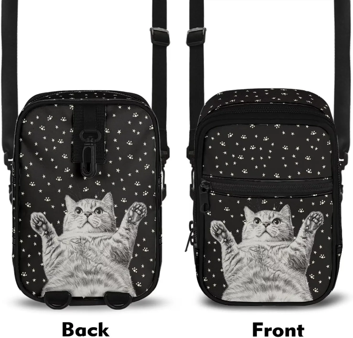 Canvas Crossbody Bags Multi Position Back Pack Waist Packs Cross Body Fanny Pack with Adjustable Strap Gifts