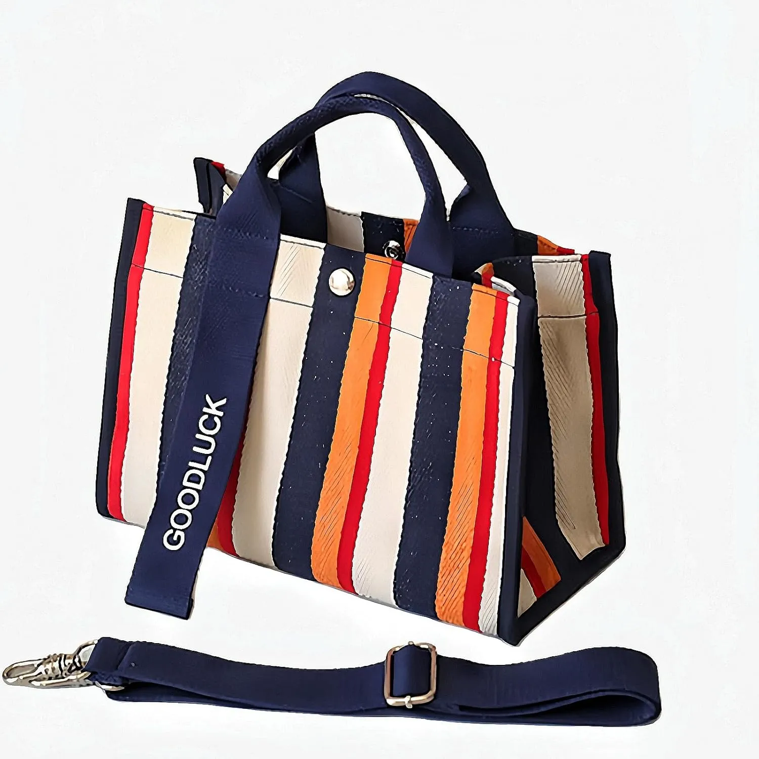 Canvas Crossbody Shoulder Bag for Women, Sling Tote with Handles & Removable Strap, Fanny Pack Travel Handbag