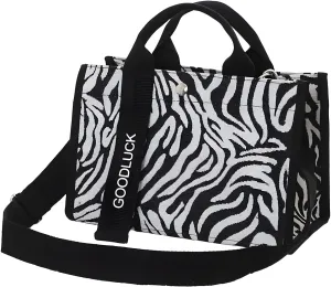 Canvas Crossbody Shoulder Bag for Women, Sling Tote with Handles & Removable Strap, Fanny Pack Travel Handbag