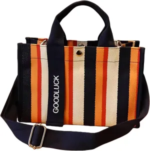 Canvas Crossbody Shoulder Bag for Women, Sling Tote with Handles & Removable Strap, Fanny Pack Travel Handbag