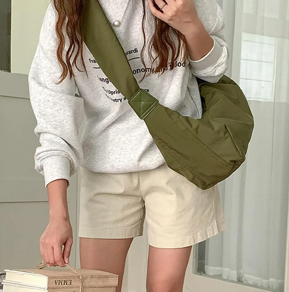 Canvas Hobo Crossbody Shoulder Tote Bag for Women Multi-pocket Casual Purse Messenger Bags Travel Work