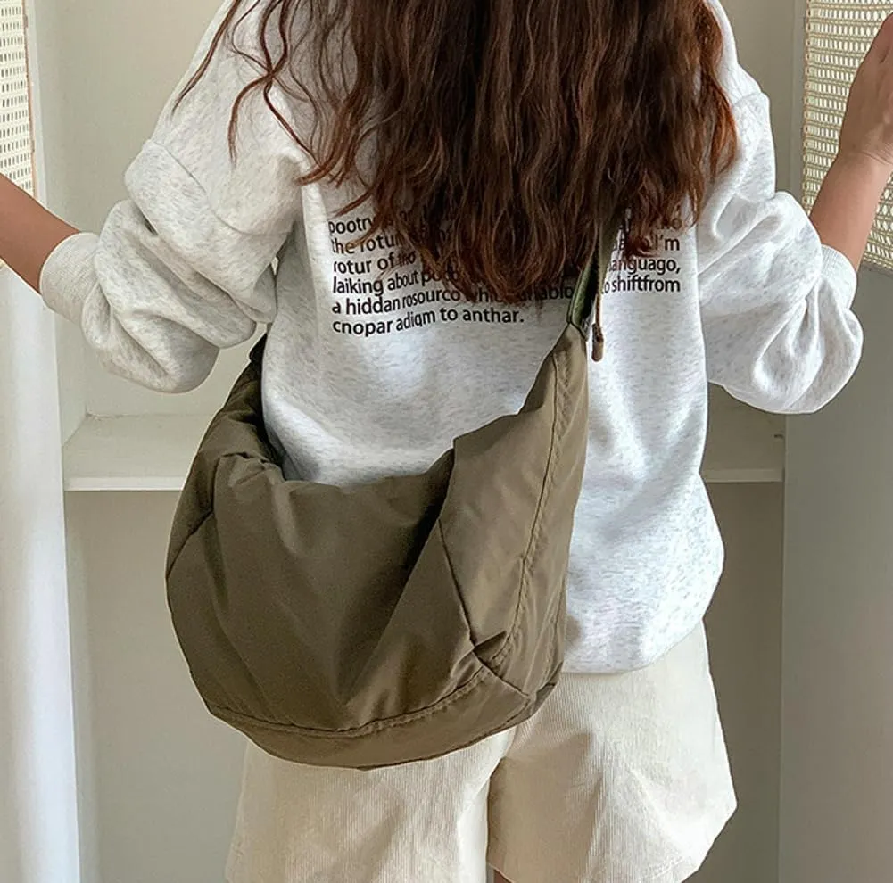 Canvas Hobo Crossbody Shoulder Tote Bag for Women Multi-pocket Casual Purse Messenger Bags Travel Work
