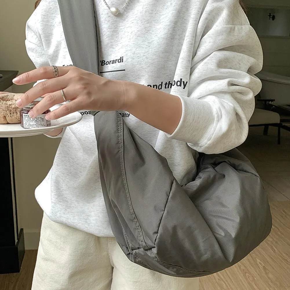 Canvas Hobo Crossbody Shoulder Tote Bag for Women Multi-pocket Casual Purse Messenger Bags Travel Work