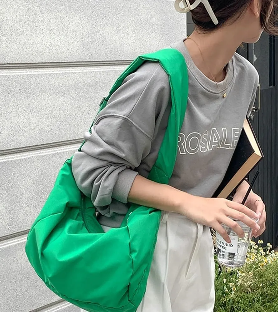 Canvas Hobo Crossbody Shoulder Tote Bag for Women Multi-pocket Casual Purse Messenger Bags Travel Work