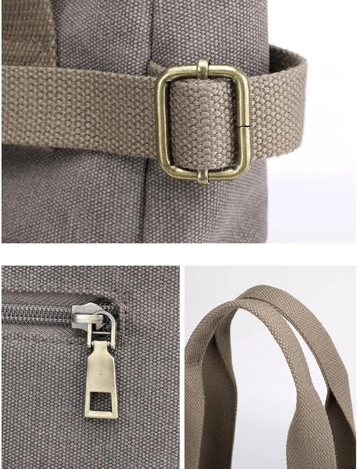 Canvas Tote Bag for Women With Pockets,Large Canvas Tote Bag With Zipper And Compartments Crossbody Work Tote Bag Fall Shoulder Bag Satchel Hobo Bag Messenger Bag For Everyday Shopping Travel (B)