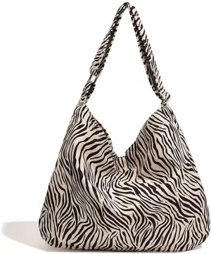 Cheetah Canvas Crossbody Bags for Women Leopard Print Tote Bag Large Capacity Hobo Bag Handbags with Adjustable Wide Strap