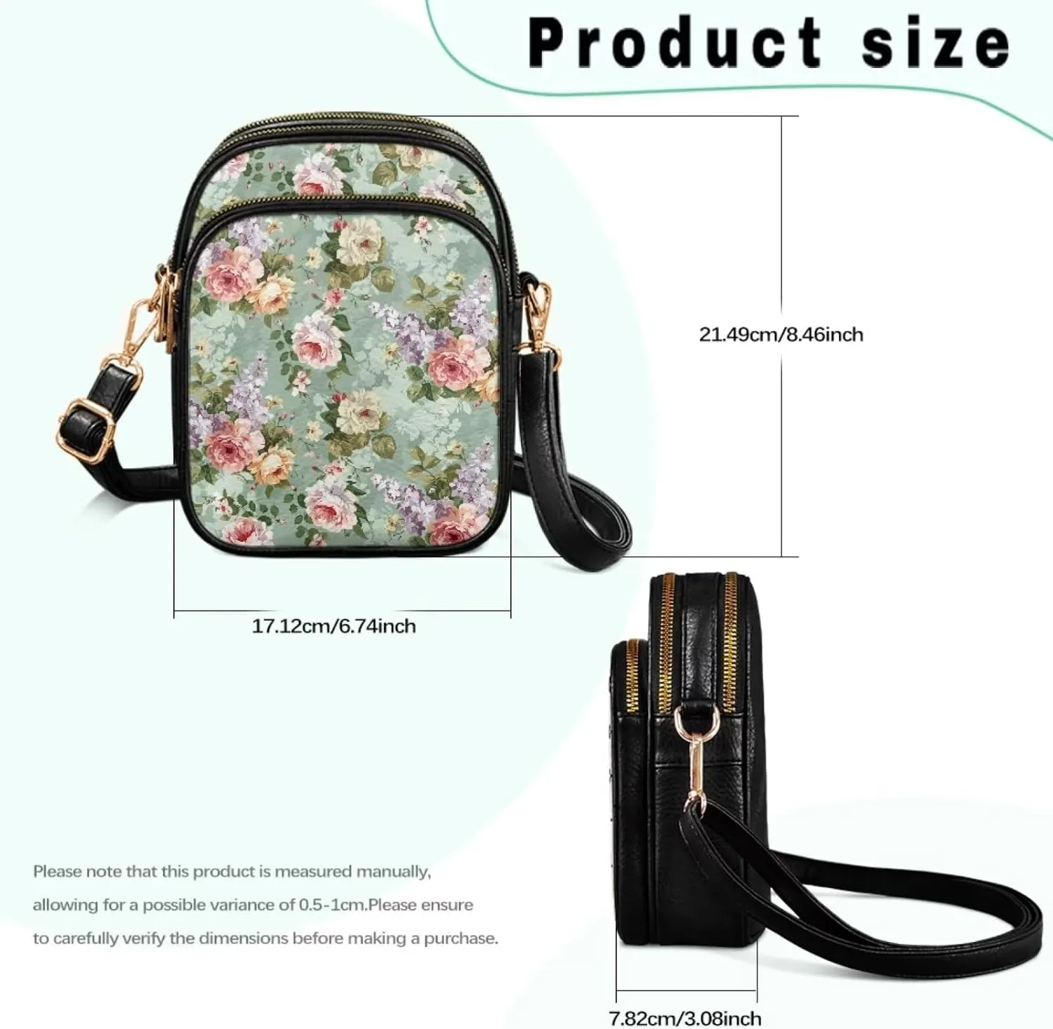 Coldinair Cross Body Purses Handbags Multi Pockets Cell Phone Purse for Women Ladies Small Crossbody Shoulder Bags