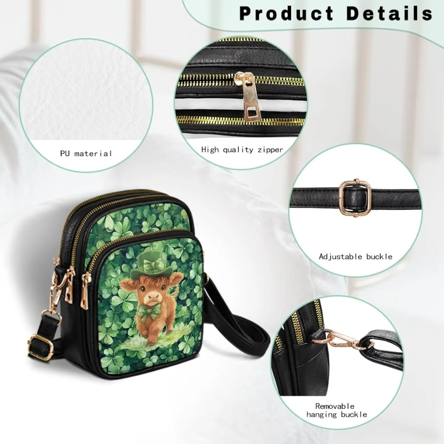 Coldinair Crossbody Shoulder Bags for Women Ladies Leather Crossbody Purse Small Sling Bag Handbags Clutch Purse