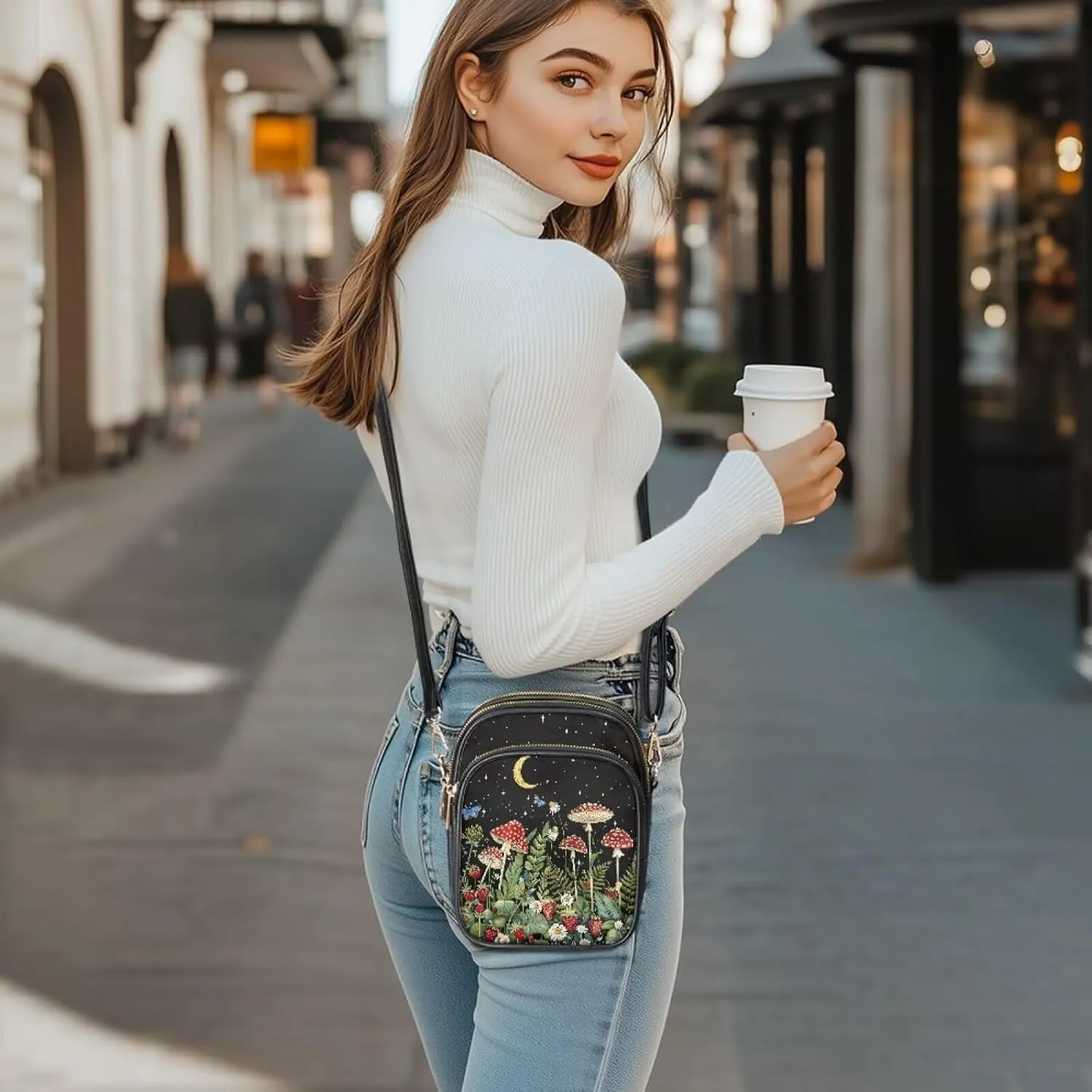 Coldinair Crossbody Shoulder Bags for Women Ladies Leather Crossbody Purse Small Sling Bag Handbags Clutch Purse