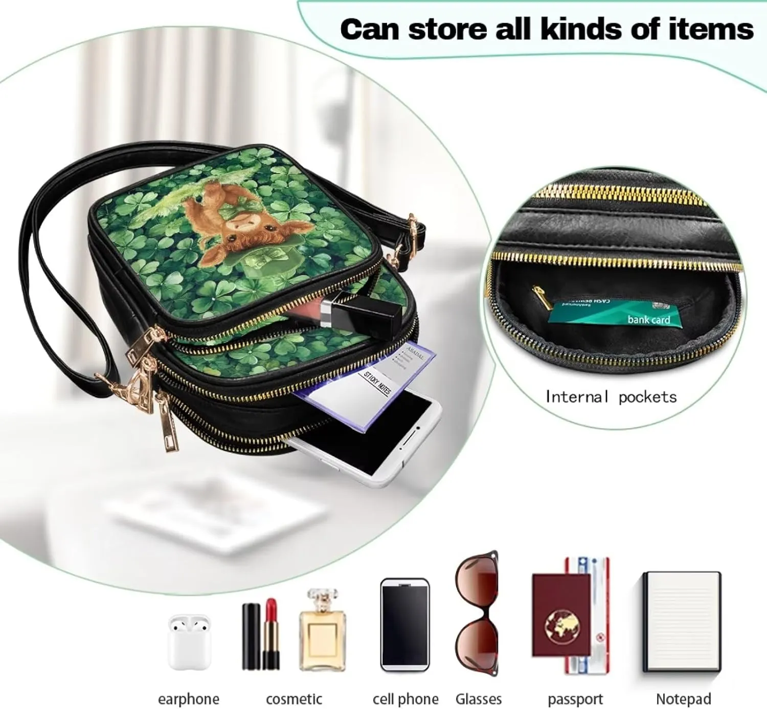 Coldinair Crossbody Shoulder Bags for Women Ladies Leather Crossbody Purse Small Sling Bag Handbags Clutch Purse