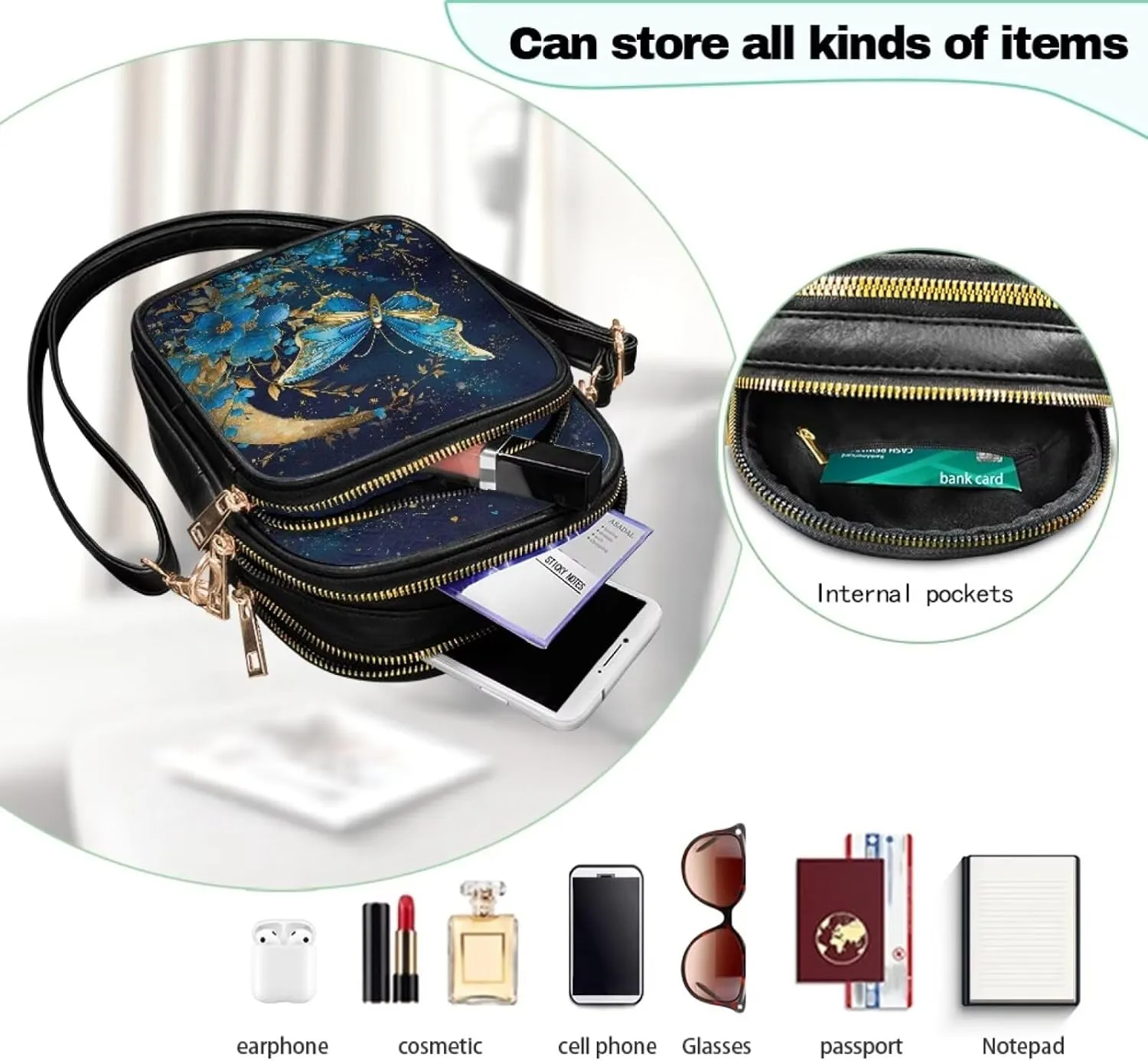 Coldinair Small Crossbody Bags Shoulder Handbag for Women Lightweight Crossbody Purses for Everyday & Travel