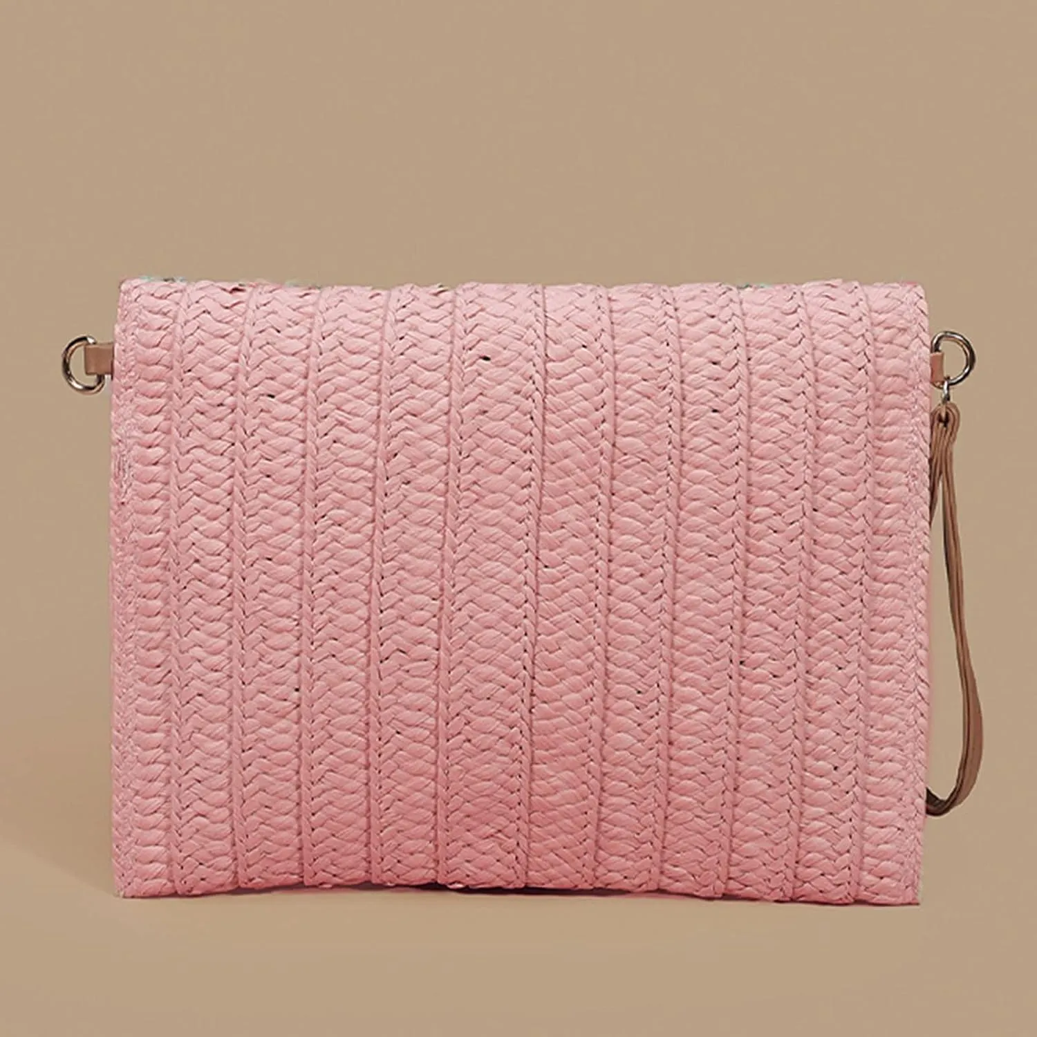 Crossbody Bags for Women, Straw Clutch Purses, Bohemian Handmade Woven Envelope Package, Tassel Handbags for Women