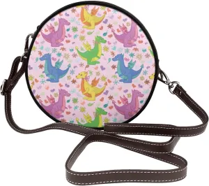 Crossbody Shoulder Bags for Women Small Round Satchel Handbags Purse