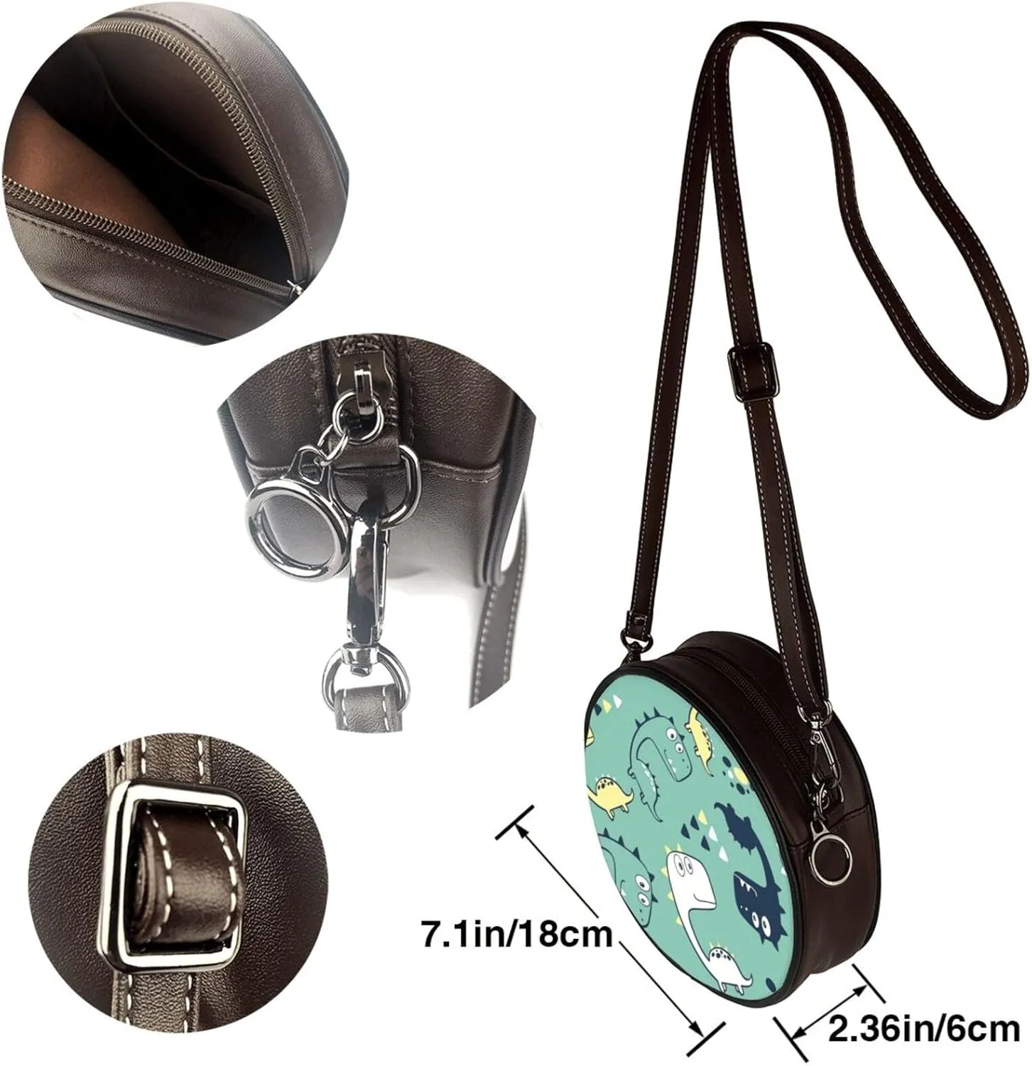 Crossbody Shoulder Bags for Women Small Round Satchel Handbags Purse