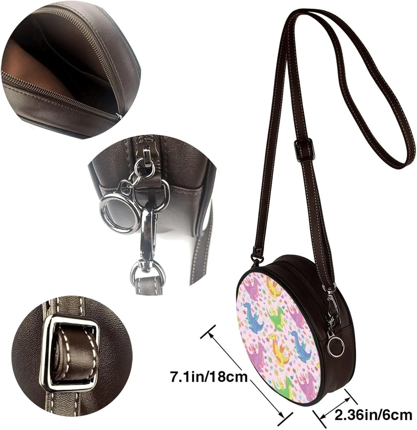 Crossbody Shoulder Bags for Women Small Round Satchel Handbags Purse
