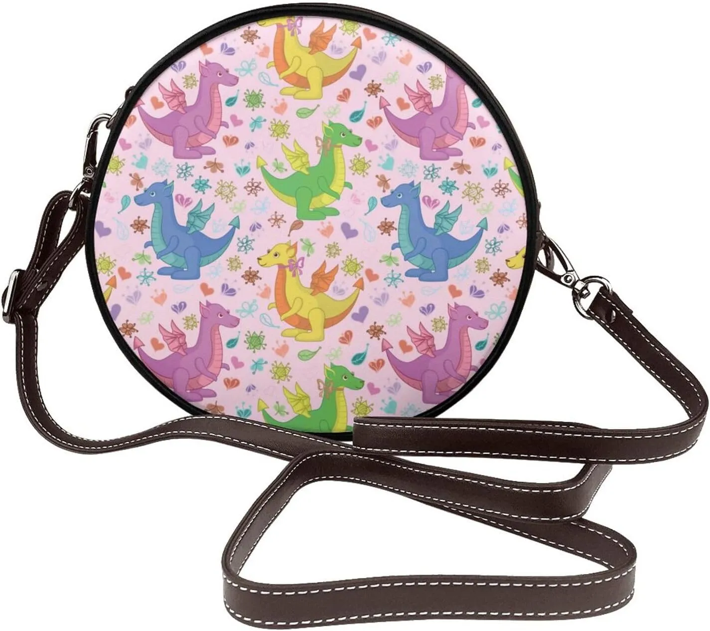 Crossbody Shoulder Bags for Women Small Round Satchel Handbags Purse