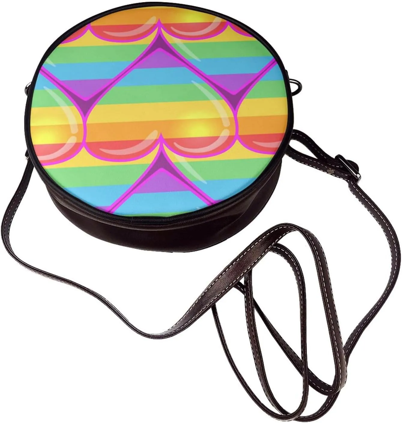 Crossbody Shoulder Bags for Women Small Round Satchel Handbags Purse