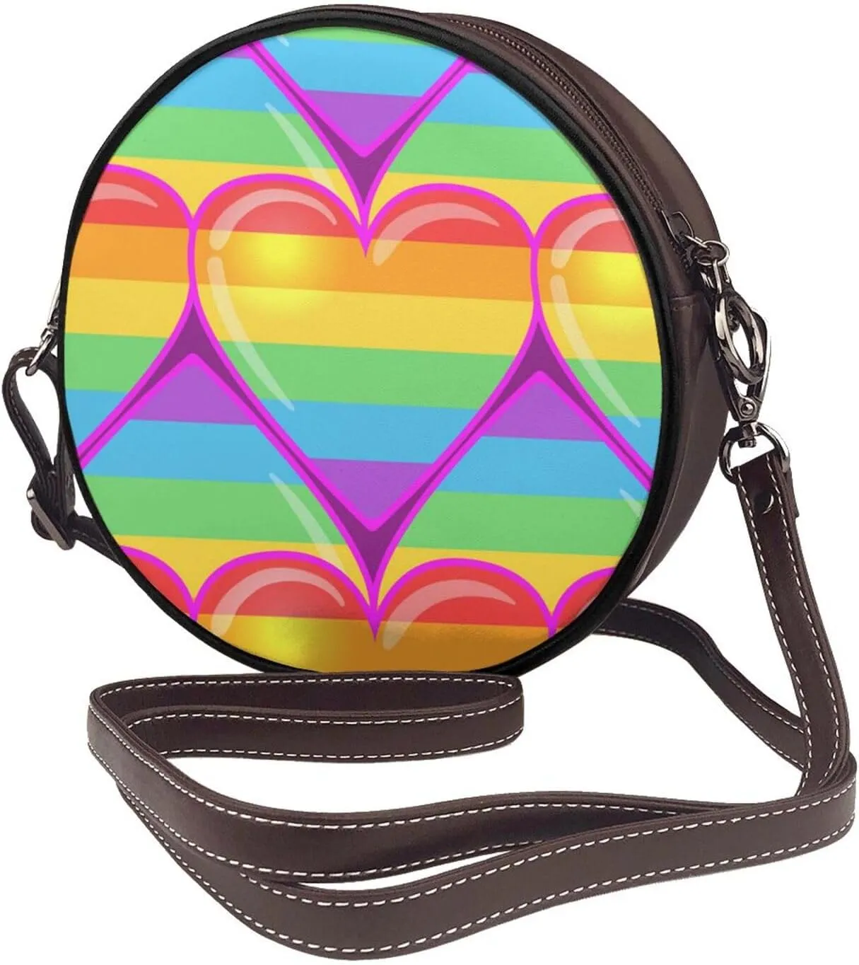 Crossbody Shoulder Bags for Women Small Round Satchel Handbags Purse