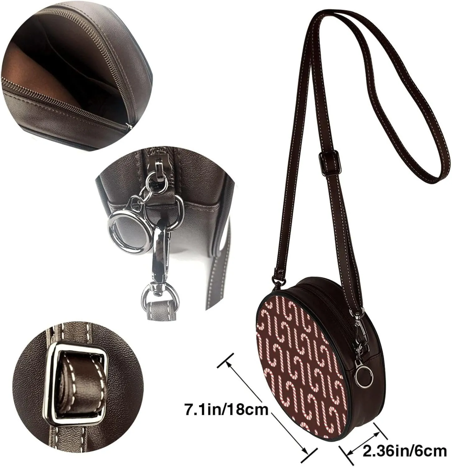 Crossbody Shoulder Bags for Women Small Round Satchel Handbags Purse