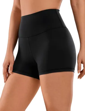 CRZ YOGA Women's Naked Feeling Biker Shorts - 3 Inches High Waisted Yoga Workout Running Spandex
