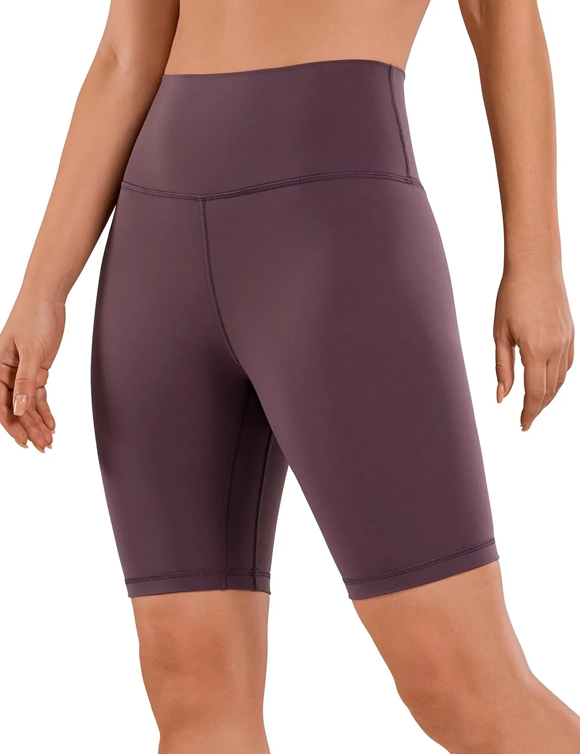 CRZ YOGA Women's Naked Feeling Biker Shorts - 8 Inches High Waisted Yoga Workout Gym Running Spandex