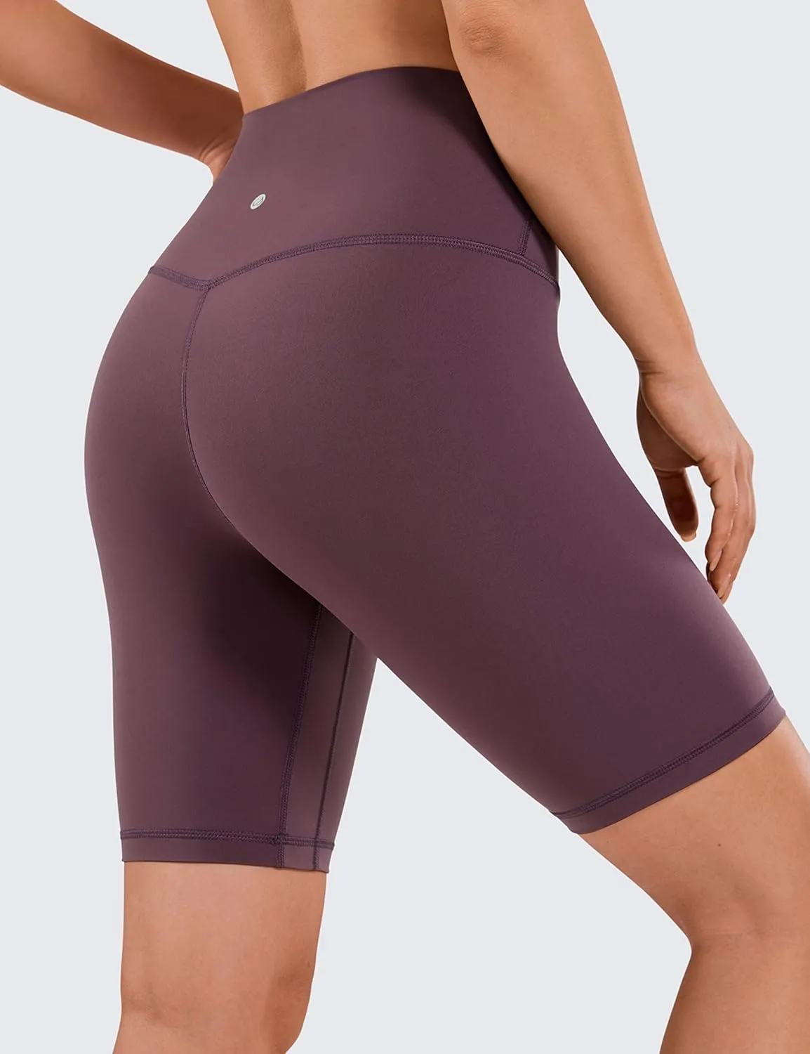 CRZ YOGA Women's Naked Feeling Biker Shorts - 8 Inches High Waisted Yoga Workout Gym Running Spandex