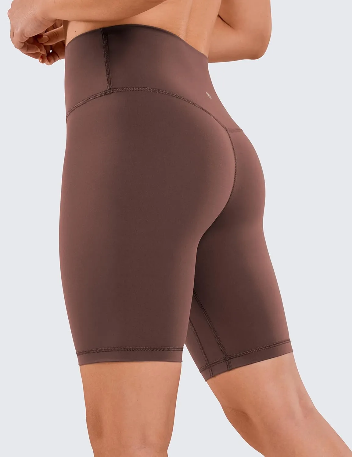 CRZ YOGA Women's Naked Feeling Biker Shorts - 8 Inches High Waisted Yoga Workout Gym Running Spandex
