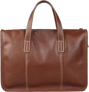 CSCDD Men's Casual Tote Messenger Bag Briefcase Leather Bag Men for 13.3 Inch Laptop