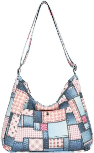 Demin Canvas Hobo Bags for Women Large Shoulder Handbags Work Crossbody Messenger Bag Travel Purse