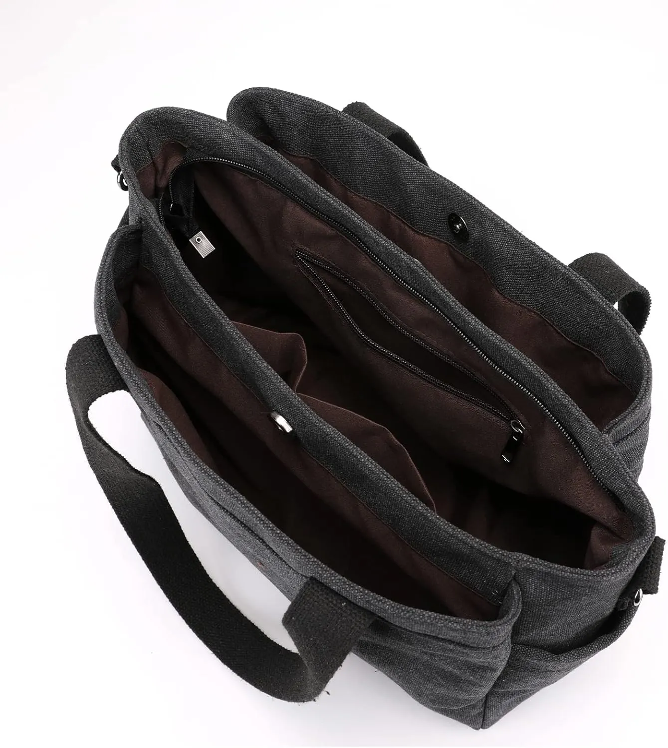 DOURR Hobo Handbags Canvas Crossbody Bags for Women, Multi Compartment Large Tote Purse for Work Travel
