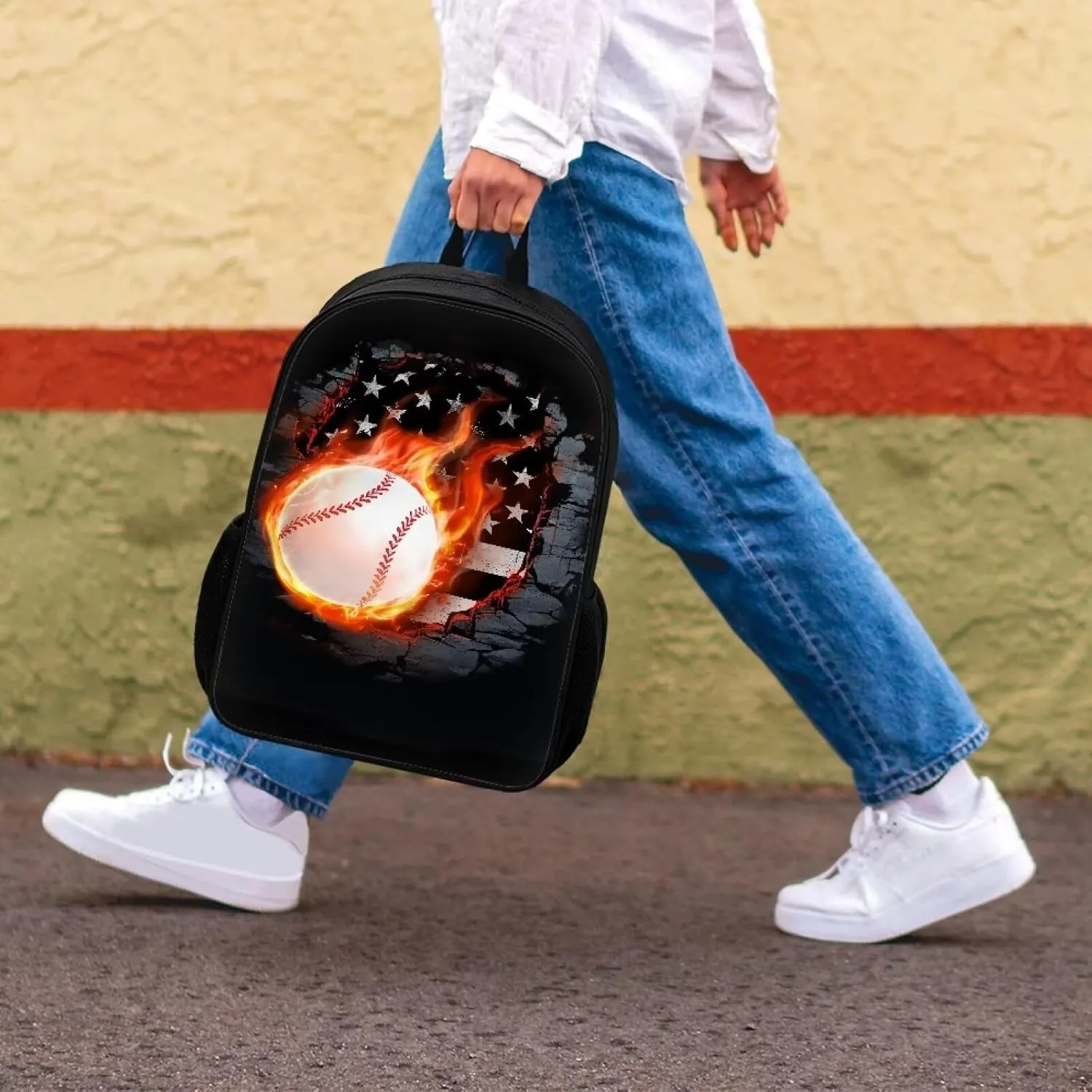 Dreaweet Baseball Backpack Youth Boys Middle School Backpack for Boys 8-12,Cool Design Backpack for School Teens Boys School Bag Student Book Bag Lightweight Shoulder Bag