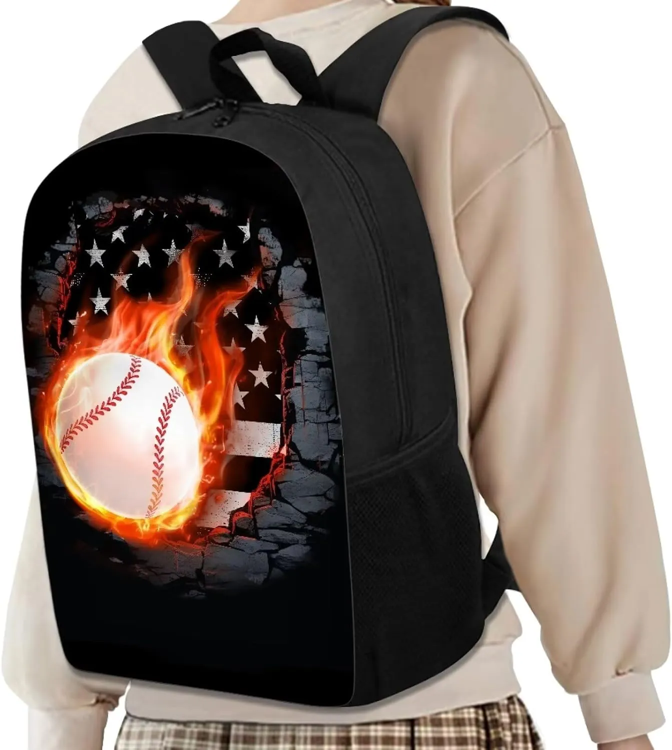 Dreaweet Baseball Backpack Youth Boys Middle School Backpack for Boys 8-12,Cool Design Backpack for School Teens Boys School Bag Student Book Bag Lightweight Shoulder Bag