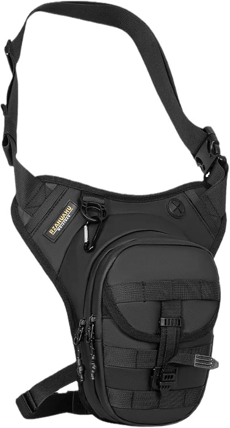 Drop Leg Bag for Men Women, Motorcycle Leg Bag Outdoor Waterproof Thigh Bag Fanny Pack Waist Bag with Leg Strap, Multifunctional Leg Harness Bag for Hiking Climbing Cycling Fishing Riding