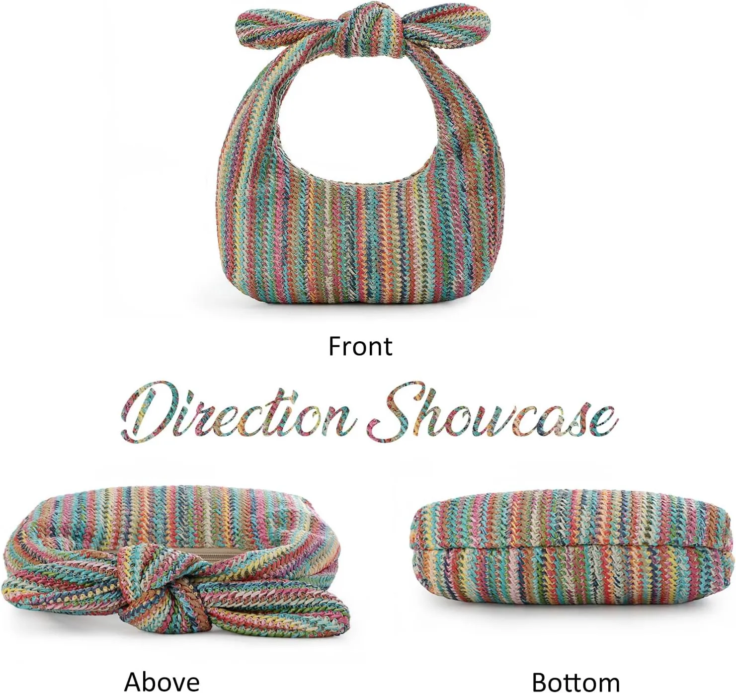 Emprier Bow Clutch Purse for Women Summer Beach Handbags Woven Clutch for Party Wedding Vacation 2025
