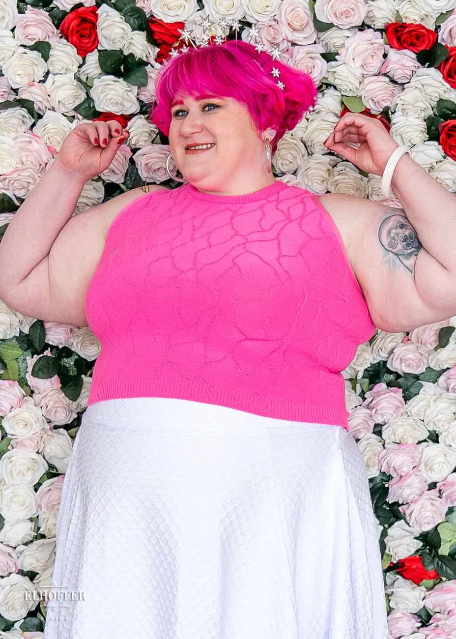 Essential Susan Crop Top - Butterfly Fuchsia