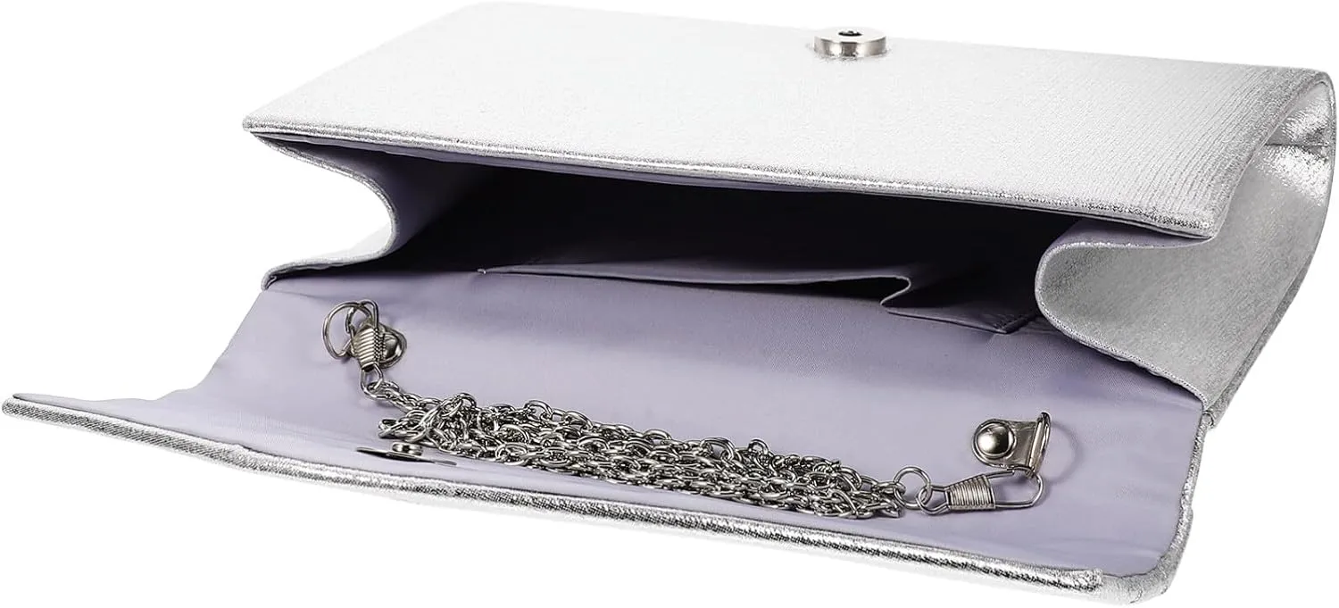 Evening Bag Clutch Purses Envelope Handbags for Women Ladies Wedding Party Shoulder Bag with Chain