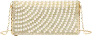 Evening Clutch Purse Women Pearl Rhinestone Envelope Handbags Crossbody Shoulder Bag for Party Prom Wedding 2025